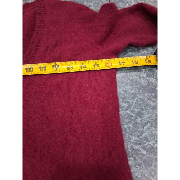 Linea Rossa 100% Pure Cashmere Cardigan Sweater Burgundy Womens S Long Pockets - Picture 7 of 11